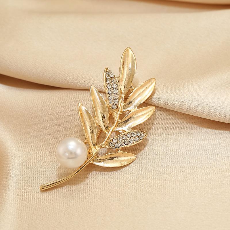 Роскошная брошь в виде листа, женский дизайн, изысканная брошь, высококлассная, элегантная и изысканная корсажная брошь
